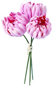 【造花】ブッシュタイプ ツボミギクバンチ×3 ピンク