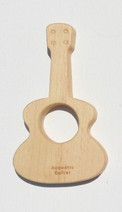 Baby Wooden Toy Acoustic Guitar Type Teether   アコースティックギター型歯固め
