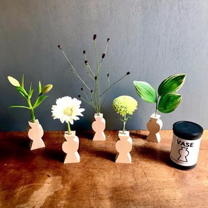 Wooden mini flower vase     木製一輪挿し