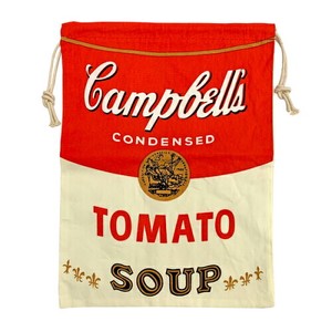 Campbell's soup KINCHAKU(L)　/　キャンベル スープ缶柄　巾着(L)