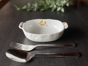 日本製　窯元直送　干支 子ども食器・グラタン皿【寅（とら）】