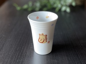 日本製　窯元直送　干支 子ども食器・フリーカップ【午（うま）】