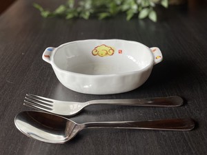 日本製　窯元直送　干支 子ども食器・グラタン皿【未（ひつじ）】