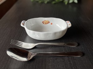 日本製　窯元直送　干支 子ども食器・グラタン皿【申（さる）】