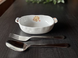 日本製　窯元直送　干支 子ども食器・グラタン皿【亥（いのしし）】