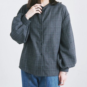 Button Shirt/Blouse Voluminous Sleeve Autumn/Winter