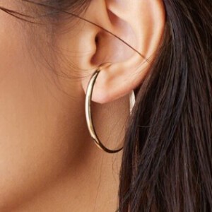 Clip-On Earrings Gold Post Earrings Ear Cuff Jewelry Bangle Made in Japan