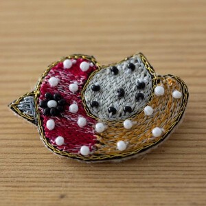 Brooch Embroidered