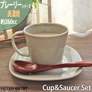 Cup & Saucer Set Gray Set Saucer L 260cc