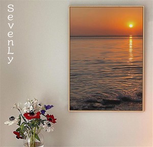 人気！残りわずか Sunrise 絵画 海 日の出 シンプル