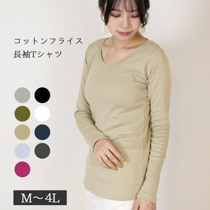 T-shirt Long Sleeves Tops Cotton Cut-and-sew