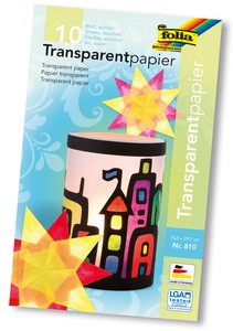 トランスパレント　10色10枚【折り紙】【工作】【こども】