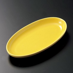 ≪メーカー取寄≫黄楕円小皿