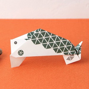 ポストカード メッセージカード ori-hagaki geometric/Kame　カメ　 折り紙　日本製
