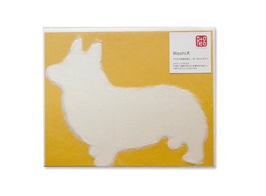 【エシカルコレクション】美濃和紙　メッセージカード　Washi犬【コーギー】　日本製