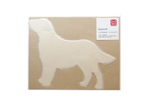【エシカルコレクション】美濃和紙　メッセージカード　Washi犬【ゴールデンレトリバー】　日本製