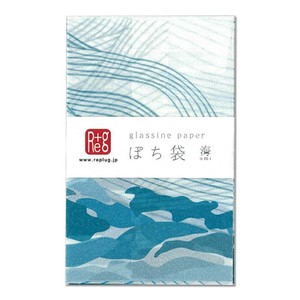 【エシカルコレクション】グラシンペーパーぽち袋 海【長方形】エシカル　日本製
