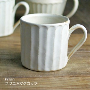 【益子焼】スクエアマグカップ　kinari