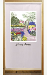【受注生産のれん】「Shining_Garden」85x150cm【日本製】風景 景色 コスモ 目隠し