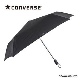 CONVERSE自動開閉折りたたみ雨傘【ブラック】