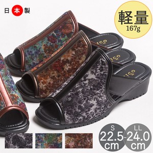 Mules Lightweight Floral Pattern M Made in Japan