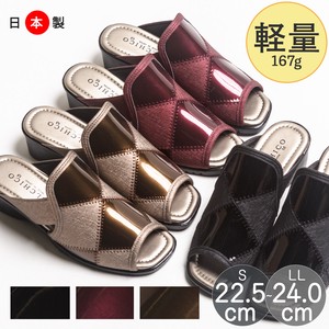 Mules Lightweight black 4.5cm Made in Japan