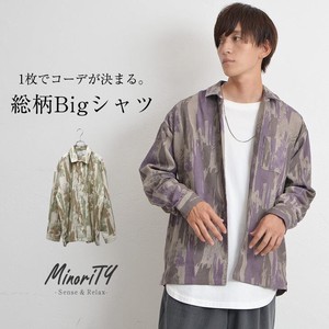 【SALE】総柄レギュラーカラービッグシャツ／MinoriTY