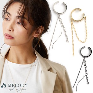 Clip-On Earrings Gold Post Earrings Nickel-Free Ear Cuff Jewelry Made in Japan