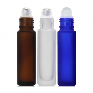 ロールオンフロスト加工遮光瓶　10mlサイズ　【容器類】「アロマ」「保存容器」