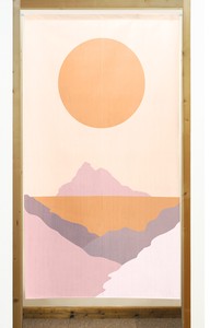 【受注生産のれん】85X150cm「Sunset」【日本製】デザイナーズアート コスモ 目隠し ハワイアン