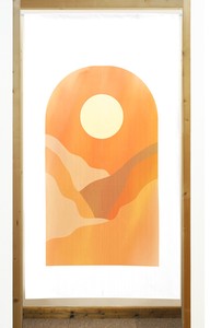 【受注生産のれん】85X150cm「Watch_the_sunset」【日本製】デザイナーズアート コスモ 目隠し