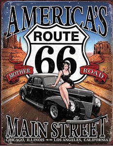 【RT 66】ティン サイン RT 66 AMERICA'S MAIN STREET 66-DE-MS1957