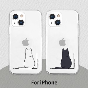 iPhone 13 Pro ケース ソフト クリア バックカバー NEKO 【 iPhone 13 / 13 Pro / iPhone 13 mini 】