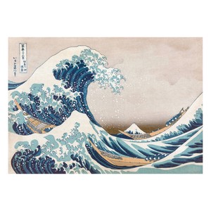 【イギリス製】木製ジグソーパズル　葛飾北斎「神奈川沖浪裏」40シリーズ