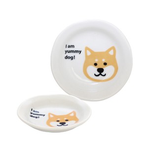Mino ware Small Plate Mamesara Shiba Dog M Made in Japan
