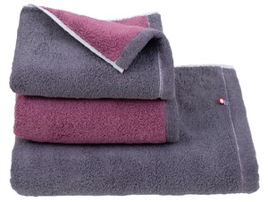 Imabari towel Hand Towel Pink Face Charcoal Gray Made in Japan