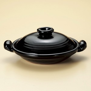 黒釉（手造り）すっぽん鍋（萬古焼）8号9号　日本製