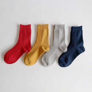 Crew Socks Socks Honeycomb Washi 4-colors Made in Japan