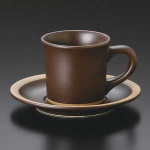 ≪メーカー取寄≫ハーベストこげ茶釉コーヒー碗