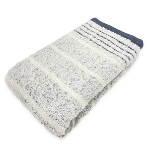 cocohibi Hand Towel Navy Senshu Towel Face Natural Border Organic Cotton Made in Japan