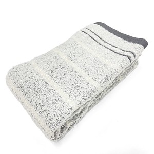 cocohibi Hand Towel Gray Senshu Towel Face Border Organic Cotton Thin Made in Japan