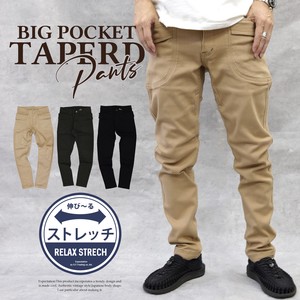 Full-Length Pant Twill Strench Pants Pocket Tapered Pants Men's
