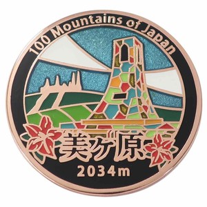 【ピンバッジ】日本百名山 ステンドスタイルピンズ 美ヶ原