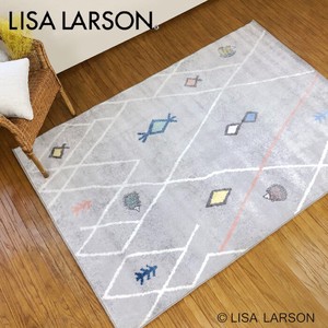 LISALARSON リサ・ラーソン 北欧 新生活インテリア 日本製 ラグ ナイロン モロッカン ハリネズミ