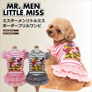 MR.MEN LITTLE MISS【ヒートワン・ボーダーフリルワンピ】（2色）[在庫限り][日本製][ドッグウェア]