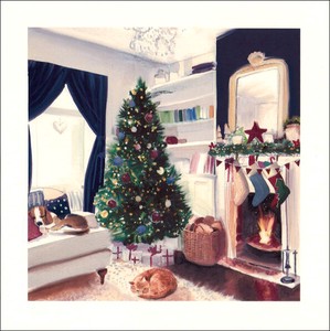 グリーティングカード クリスマス「心地よい部屋」 メッセージカード