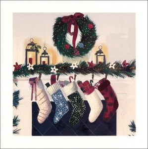 グリーティングカード クリスマス「XMASの靴下」 メッセージカード