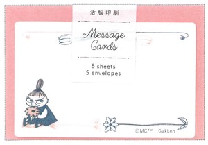 ムーミン活版ネームカード　花とリトルミイ E32-153