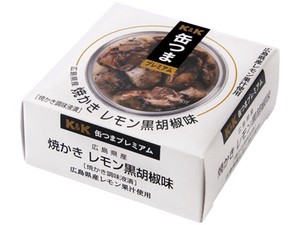 K&K 缶つま 広島県産 焼かきレモン黒胡椒味 70g x6 【おつまみ・缶詰】