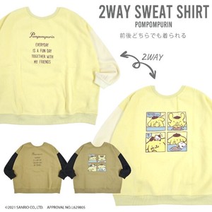 T-shirt 2Way Sweatshirt Brushed Lining Sanrio Characters Pomupomupurin